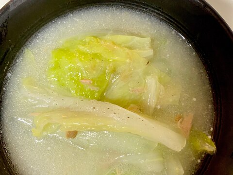 ツナと白菜の旨とろ豆乳スープ